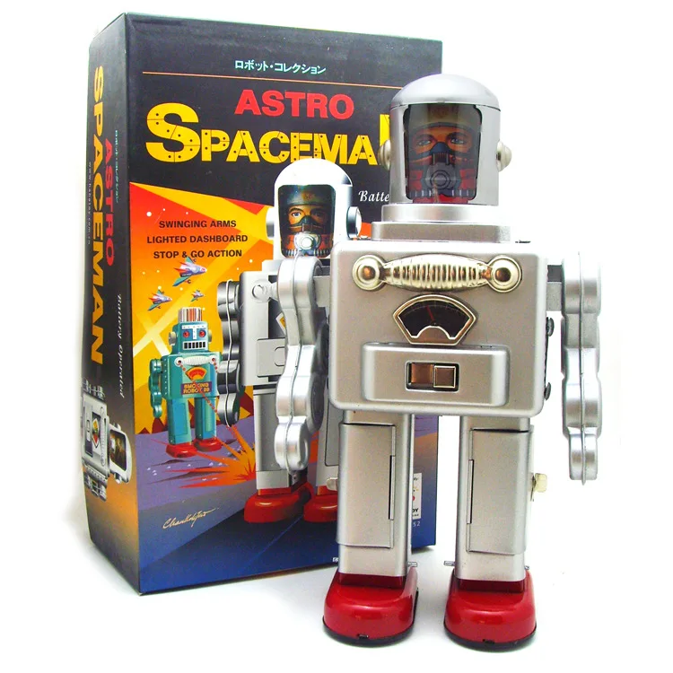 

Vintage Children Toys Tin Robots Wind up Toys Home Collection Retro Craft TR 2052 Astro prototype space robot electric robot