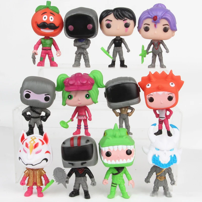 

Action Fortnight Funko PVC Toys 12Pcs/Set Forest Night Rex Brite Bomber Model Toys Fornight Battle Royale Reaper Collectable Toy