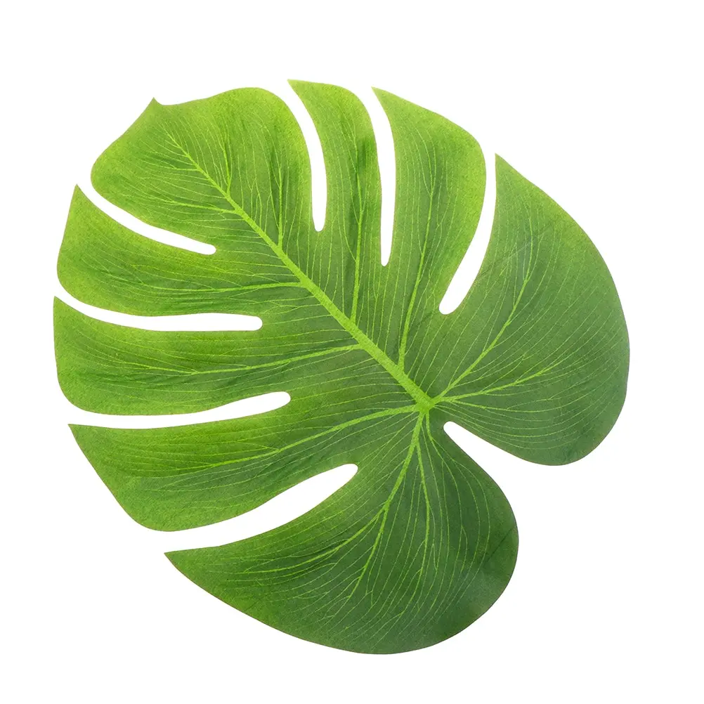 DIY Artificial Tropical Palm Leaves Simulation Leaf For Hawaiian Luau Party Jungle Beach Theme Party Decorations 20x18cm 12pcs
