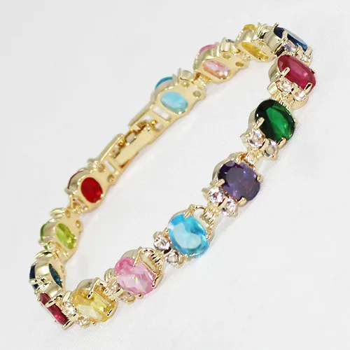 

fast shipping Fine Jewelry Mixed colour Crystal Bracelet