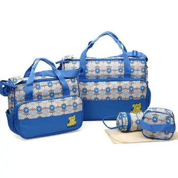 

2019 New Mummy Bag Multifunction Large Capacity 5 PC Women Multifunction Mummy Bag Handbags Maternity Baby Carriage Bag C21%