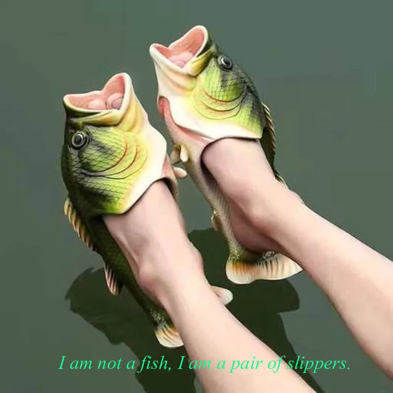 Skup 2019 moda w kształcie ryby kobiet Drag klapki japonki lato na zewnątrz para kapcie plażowe oddychające Unisex buty na plażę