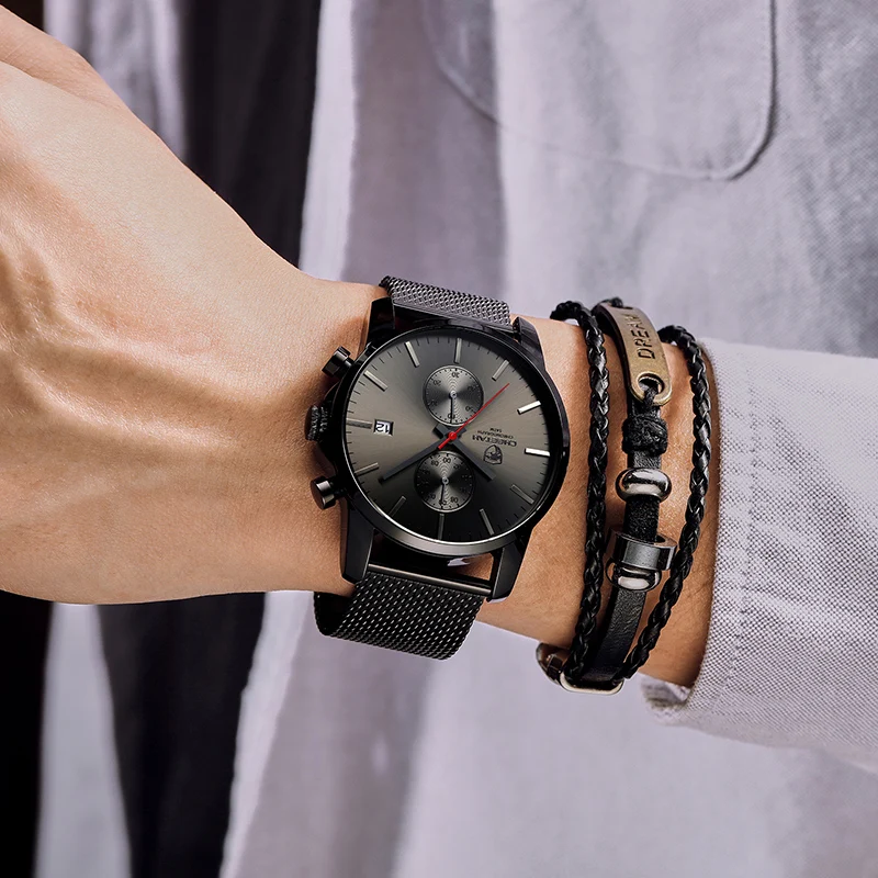 Mens Watches Top Luxury Brand Men Fashion Business Watch Casual Analog Quartz Wristwatch Male Water-5