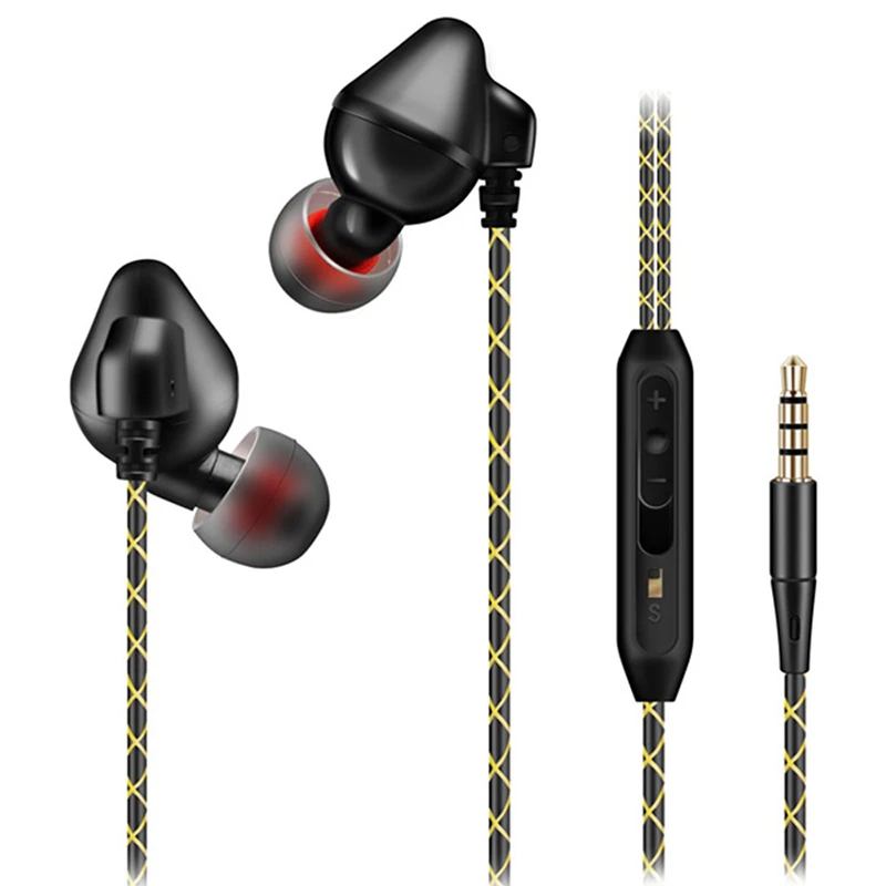 HiFi Music In Ear Earphone Wired Running Sport Earphones Bass With MIC