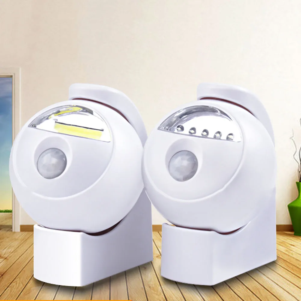 

5 LEDS Motion-Activated Night Light Infrared Human Sensor 3 Modes Motion Sensor Light Power By 3 AA Batteries
