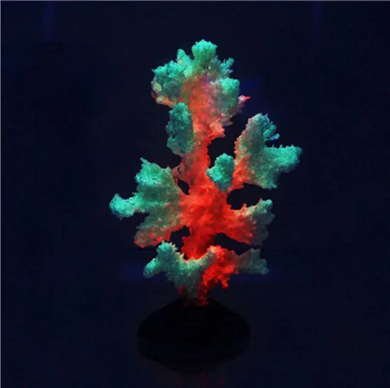 Красивые Искусственные коралловые растения аквариумные украшения аквариум светящийся морской анемон орнамент Декор для аквариума цвет случайный