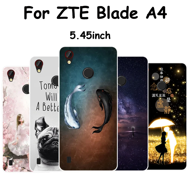 Модный силиконовый чехол для телефона zte Blade A4, чехол из мягкого ТПУ с милым рисунком неба, задняя крышка zte A0722, противоударный чехол для телефона BladeA4