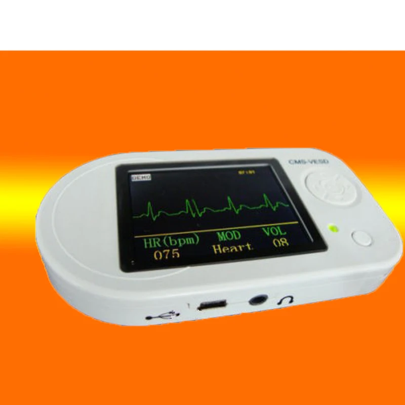 48hr отправки! CMS-VESD Fonendoscopio Визуальный Электронный стетоскоп с ECG, PR, SPO2 PC программное обеспечение и обзор данных