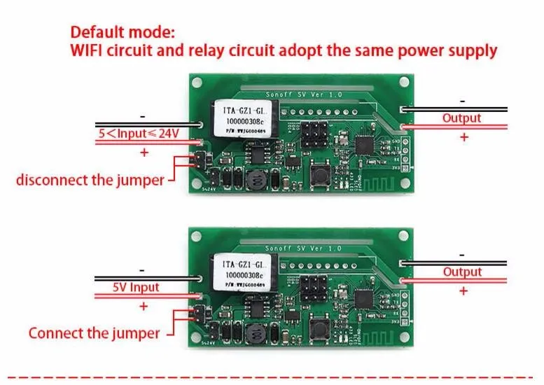 Itead Sonoff SV WiFi беспроводной умный переключатель безопасное напряжение 5-24 В DC Модуль Автоматизации умного дома поддержка вторичного развития