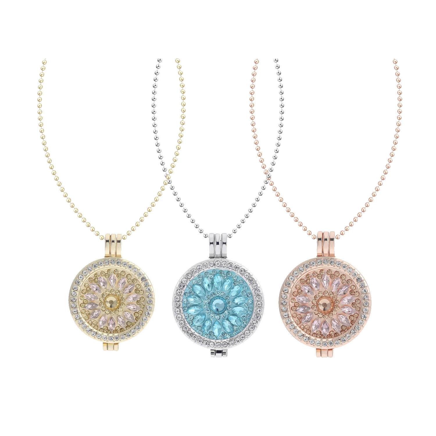 Модное мое ожерелье в форме монеты, подвеска, ювелирное изделие из розового золота, украшенное кристаллами шампанского, длинное ожерелье из сплава, сменные для женщин, CN-0079