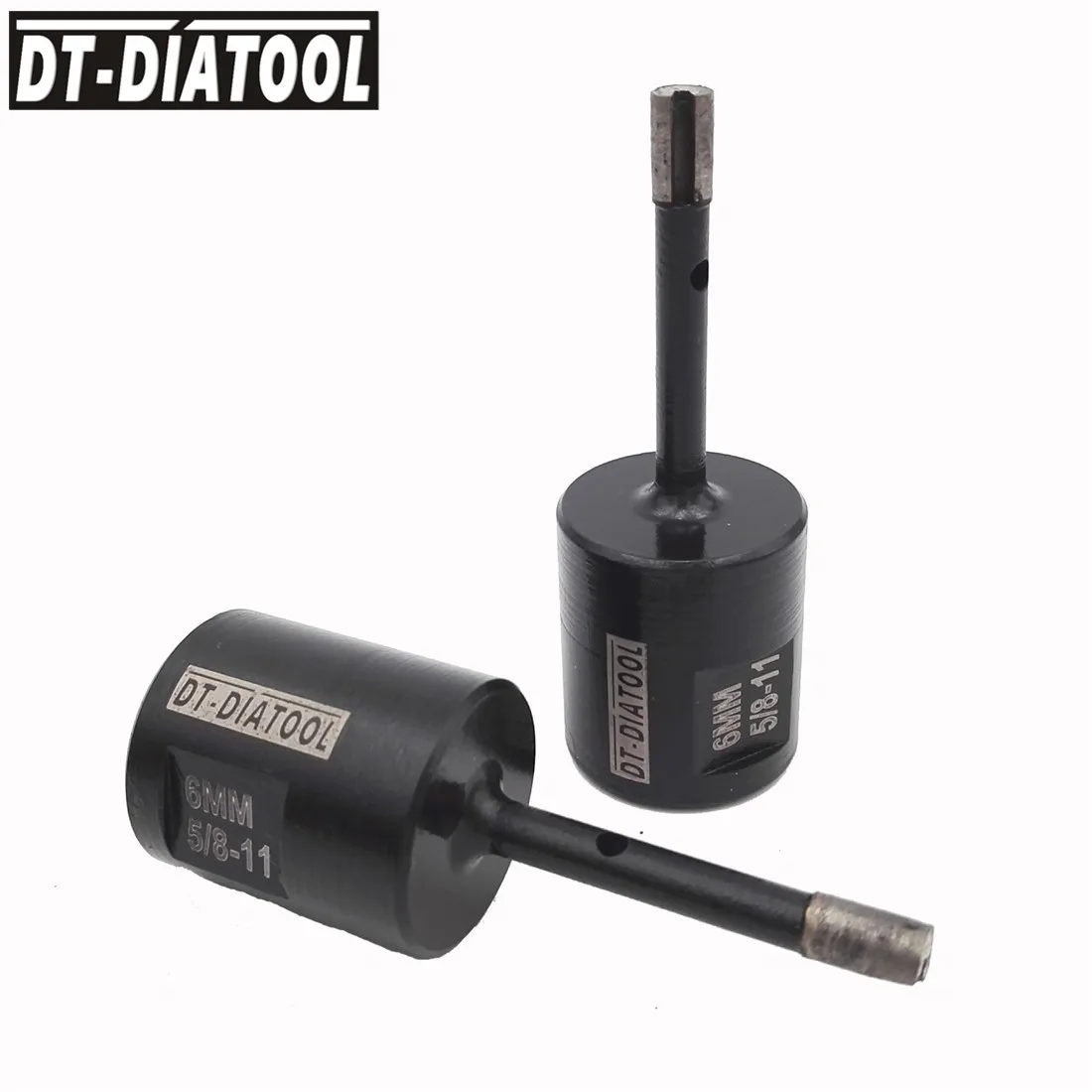

DT-DIATOOL 2pcs/pk 6mm High working efficiency Welded Tech Diamond Drilling Core Bits Wet with 5/8-11 Thread Drill Hole Saw