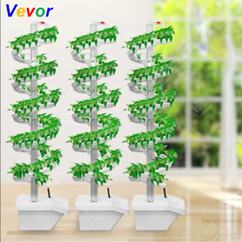 Family Vertical Spiral Plant Grow Hydroponic Tower Indoor