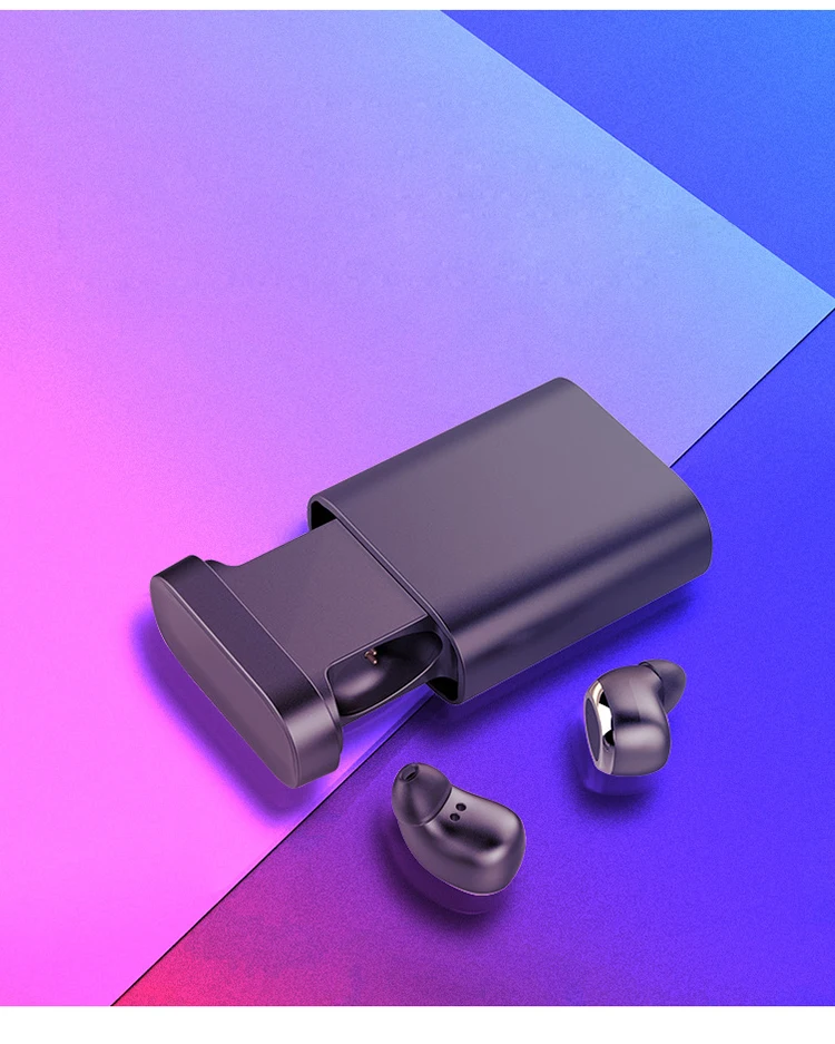 True Wireless Earbuds Micro Earpiece Mini Twins Headset Stereo Ear Bluetooth Earphone Headphones with 1100mAh Box (7)