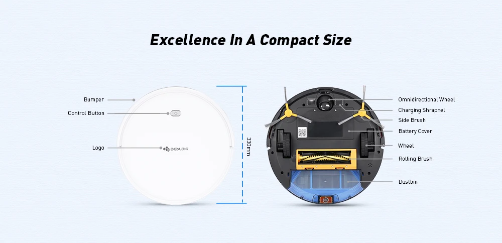 DEALDIG robвакуум 8 робот пылесос с Wi-Fi подключение работает для Alexa