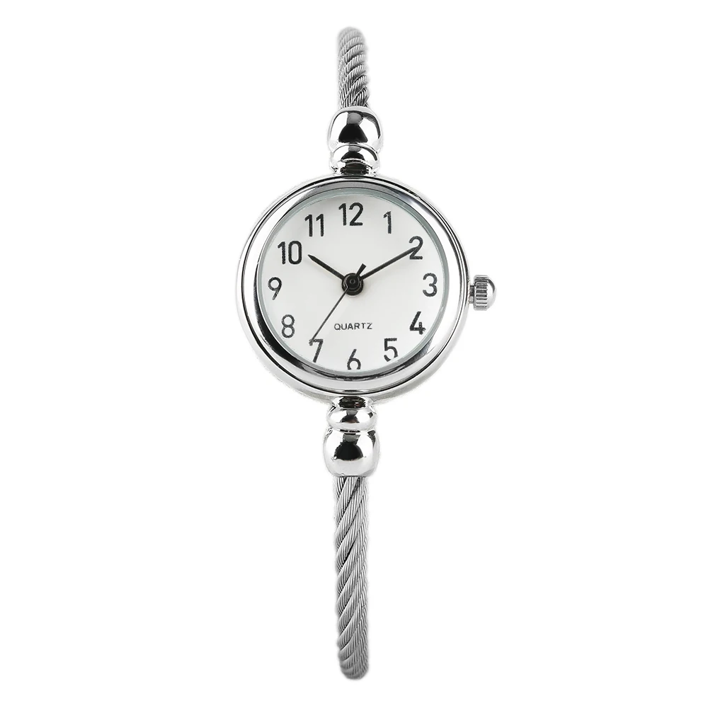 Elegant 2018 New Arrival Women Bangle Watch Roman Number Dial Quartz Wrist Watch Simple Rotating Twist Stainless Steel Band (16)