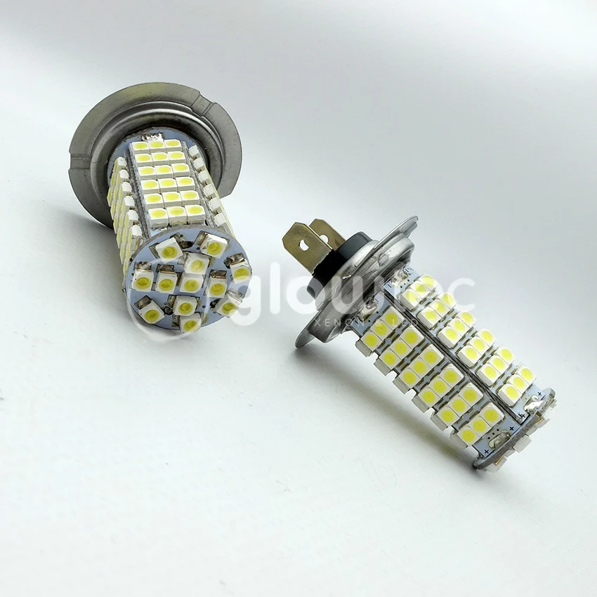 2 шт. H7 102 LED 3528 SMD 1210 102LED 102smd Авто Чистый белый свет лампы противотуманные фонари Лампа 6000 К DC12V glowtec