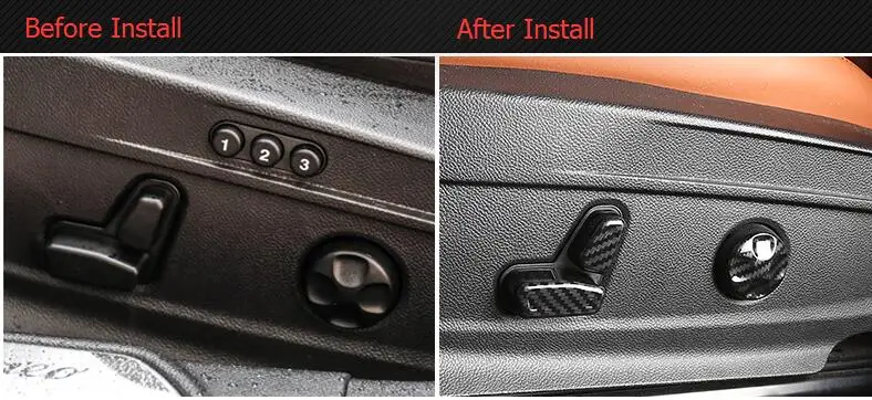 car seat button trim for Alfa Romeo Giulia 2017 carbon fiber accessories  (7)