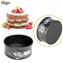 4 дюйма противень Гибкая форма для выпечки тортов Управление по санитарному надзору за качеством пищевых продуктов и медикаментов с антипригарным покрытием черный круглый высокоуглеродистой Сталь покрытие лотка торта Кухня выпечки инструменты