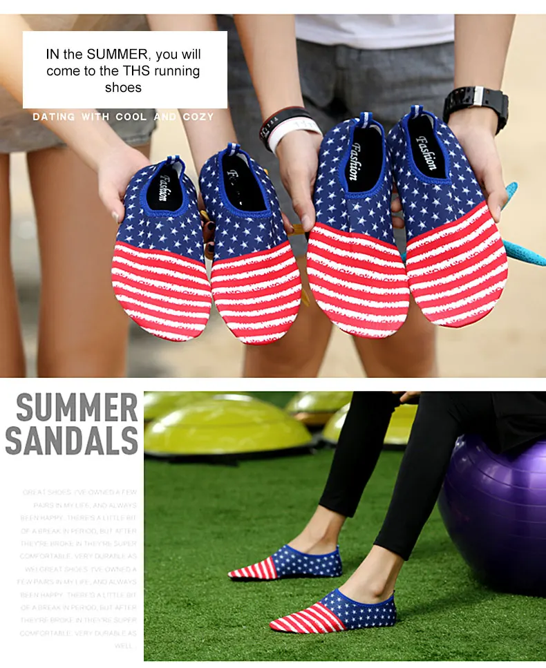 1 (32)Woman Barefoot Skin Sock Striped Shoes Beach Pool Water Socks GYM Aqua Beach Swim Slipper On Surf Aqua Wade Shoes