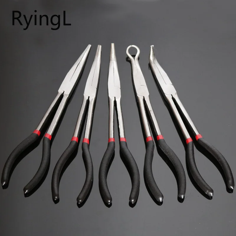 11" Long Handle 0/ 25/ 45/ 90 Degree Needle Nose Pliers Maximum High Carbon Steel Durable Hand