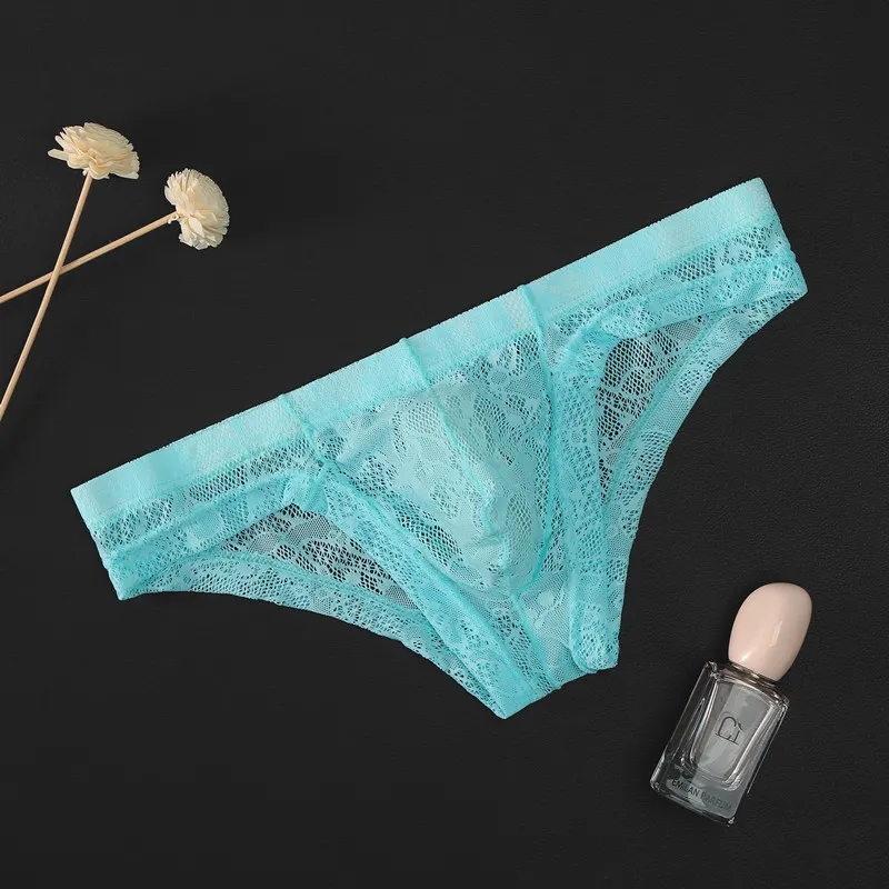 

Men Sexy Lace Transparent Personal Briefs Bikini G-string Thong Jocks Tanga Underwear Shorts Exotic Plus Size M-XXXL jockstrap