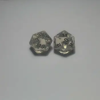 

Free Shipping Exclusive NEW Beautiful Transparent Crystal Dice 10PCS 20-sided D20 for Board Game and Other Games Accessories
