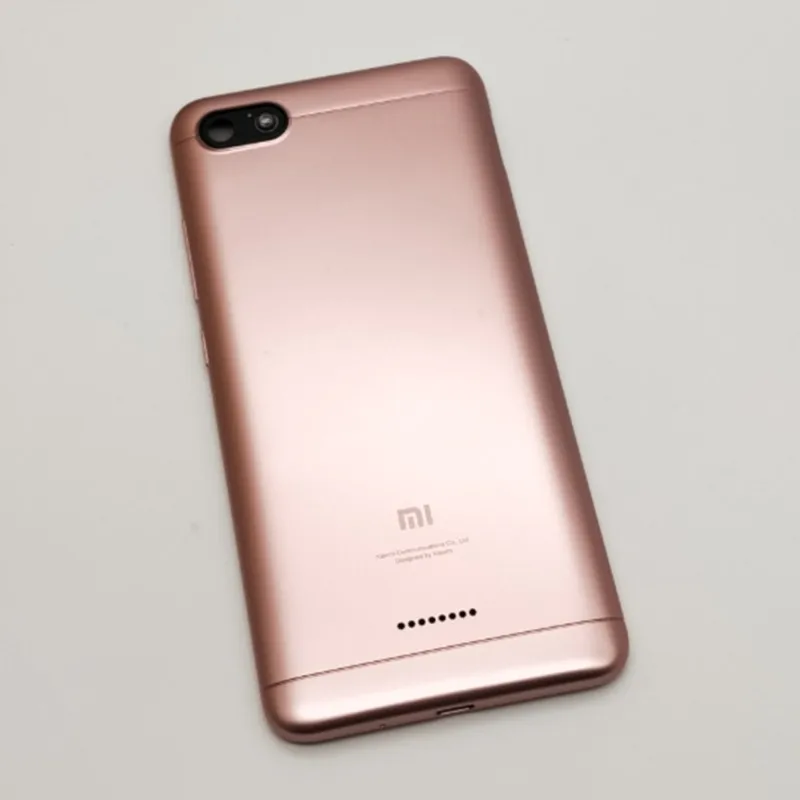 Для Xiaomi Redmi 6A задняя крышка батарейного отсека Корпус Пластик PC задняя Батарейная дверь+ стекло для камеры+ Боковая клавиша запасные части