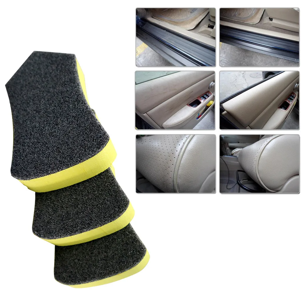 Автомойка Nano Войлок Чистящая детализация щетка губка для мытья кожаных сидений очиститель салона автомобиля чистящий инструмент полировка