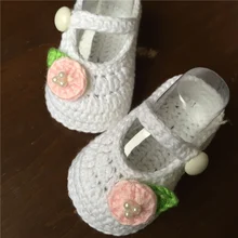 Hecho a mano de hilo de punto zapatos de bebé suaves únicos zapatos zapatos de niño zapatos de bebé