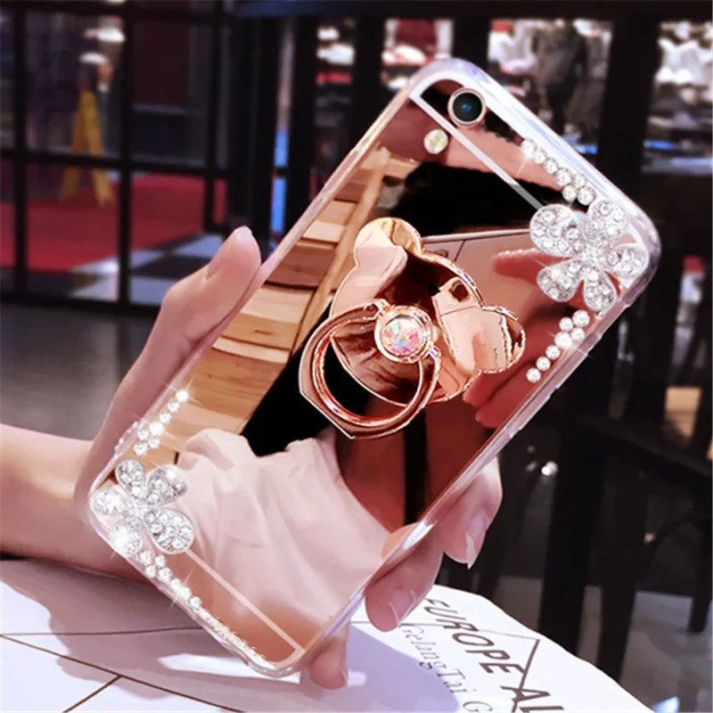 Для samsung S7 край S8 S9 плюс Примечание 5 8 9 цветок с кристаллами стразами алмаз