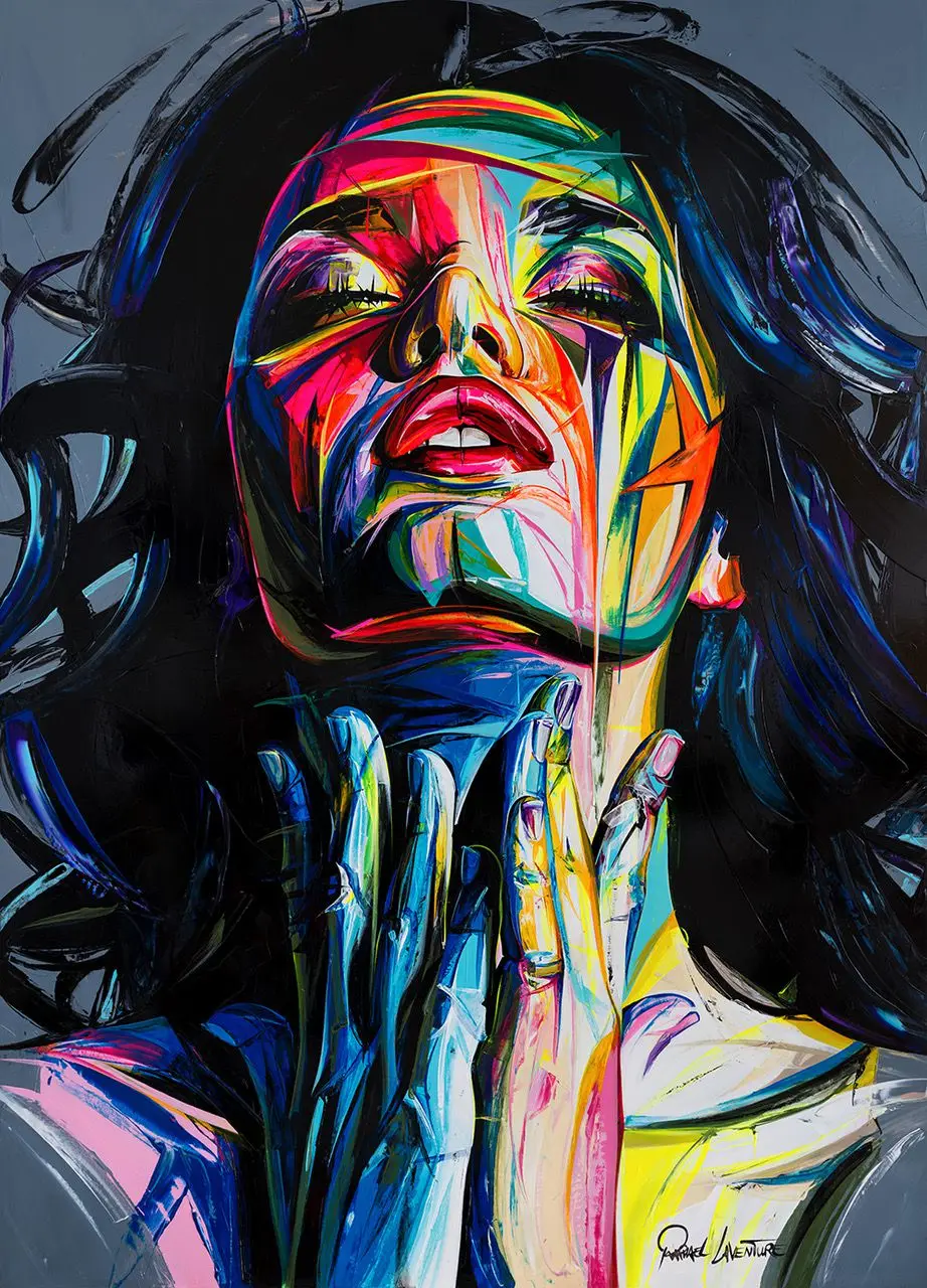Face oil painting Hand Painted Francoise Nielly style Palette knife portrait canvas painting art pictures for living room home Face oil painting Hand Painted Francoise Nielly style Palette knife portrait canvas painting art pictures for living room home