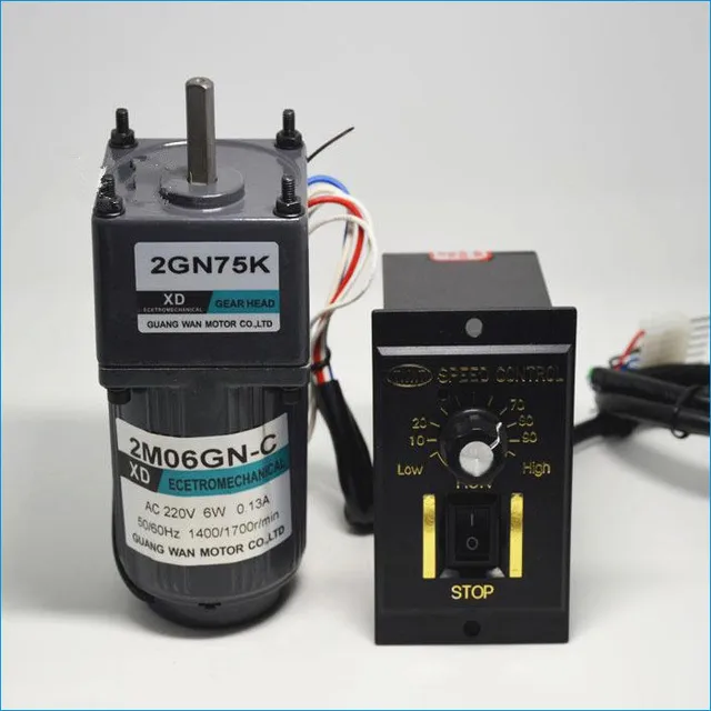 AC gear motor 220V 6W,single phase electric motor,low rpm electric