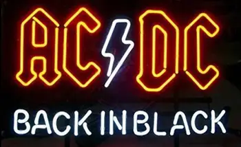 

Custom ACDC BACK IN BLACK Glass Neon Light Sign Beer Bar