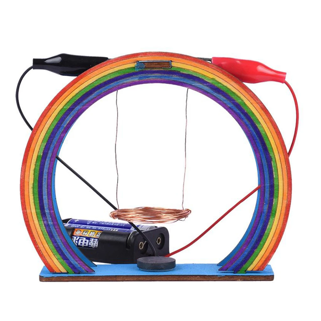 Wooden DIY Science Electromagnetic Swing Toy Experiment Kits for Children
