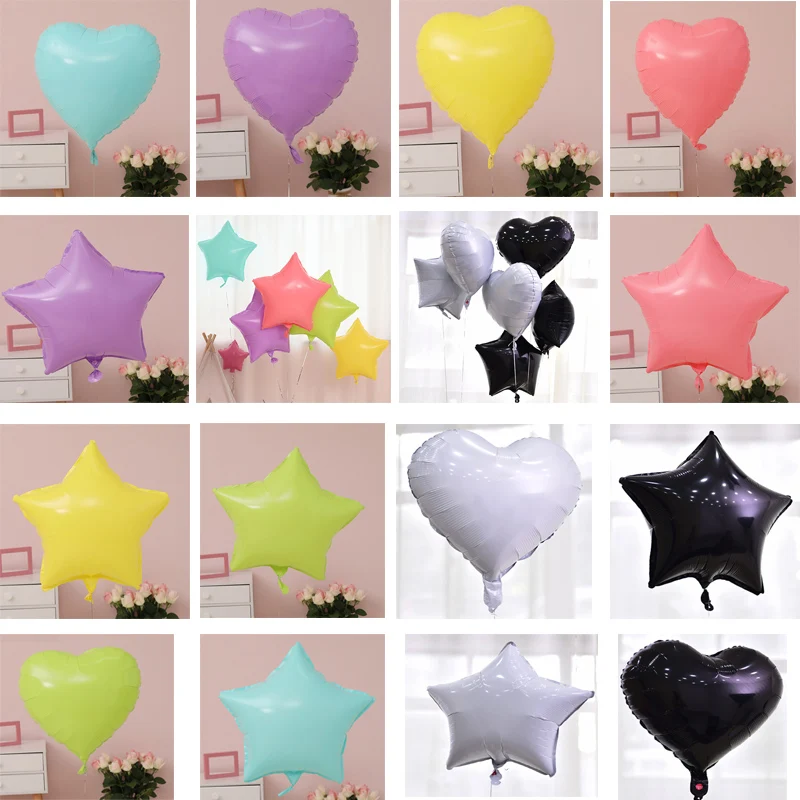 

New arrival Star Hearted Foil Balloons For Wedding Balloon Happy Birthday inflatable helium kids Toy foil gift globos 18 Inch