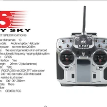 F16276/F16277 FS FlySky FS-i10 T6 2,4 г цифровой пропорциональный 10-канальный передатчик и приемник Системы 3,5" светодиодный Экран