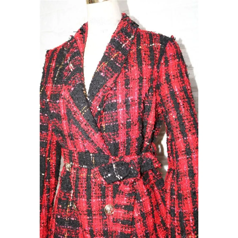 Vintage Double Breasted Women Blazers Coats New Autumn