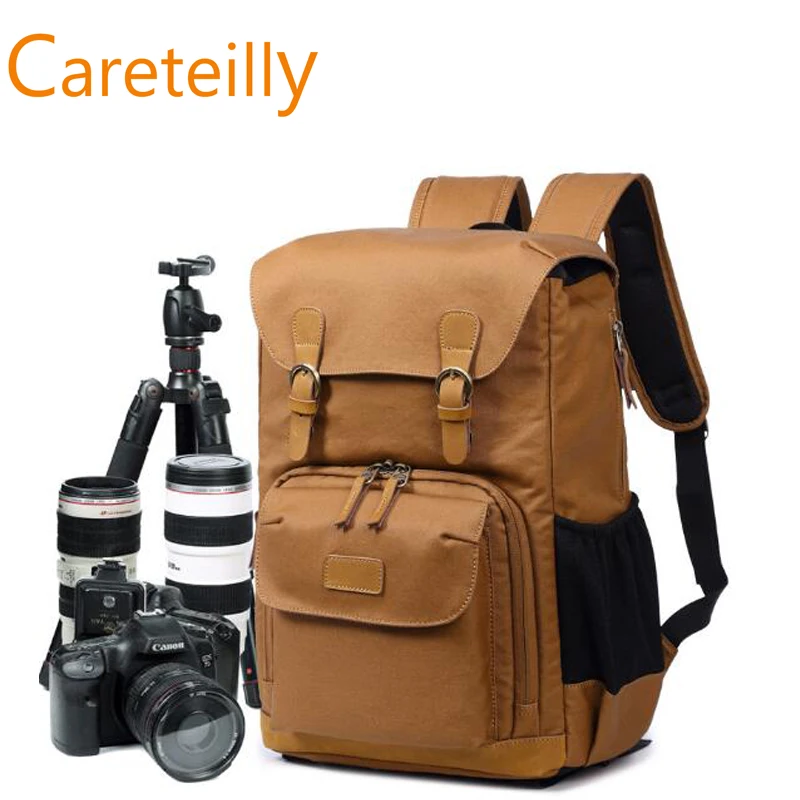 Fashion Canvas DSLR SLR Camera Case Backpack Rucksack BagBackpacks