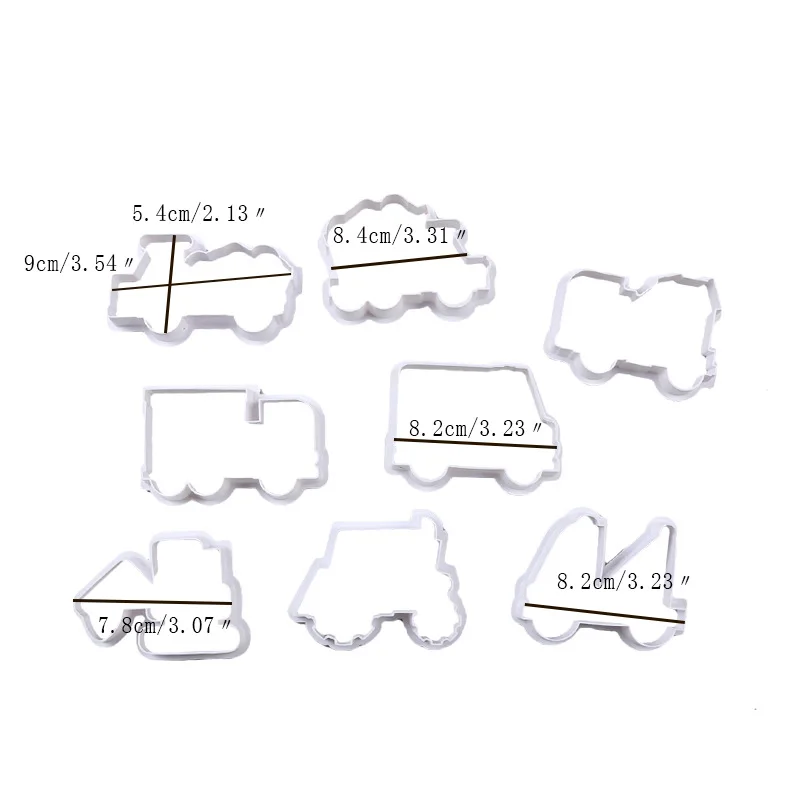 Формочки для печенья, машины, формы для грузовика, формы для помадки, смеситель, кран, машина, пожарная машина, формы для печенья, инструмент для украшения торта DIY