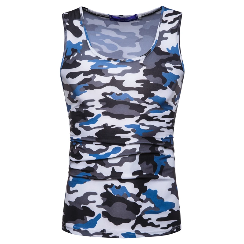

Men tank tops Gyms Fitness Sleeveless Tees Fashion Men Bodybuilding tops shirt Camo Sportwear T-shirts men's workout clothes