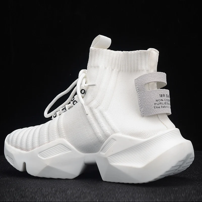 Women's Stylish High-Top Platform Sneakers Product Display Side
