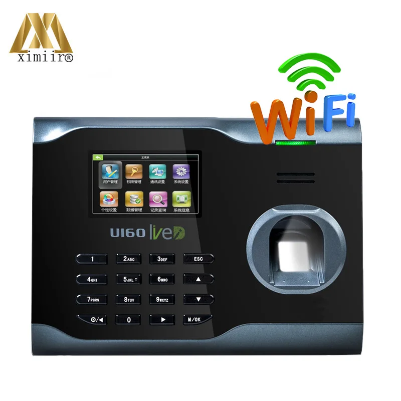 Hohe Qualität ZK U160 Biometrische Fingerprint Zeit Teilnahme WIFI TCP/IP USB Fingerprint Zeit Clock Mitarbeiter Teilnahme