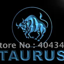 LK455-Телец Знак зодиака, Астрология Окно светодиодный неоновый свет Знак Домашний Декор ремесла