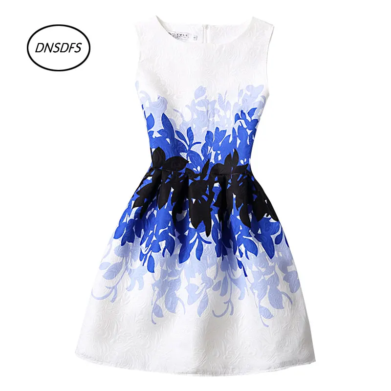 2018 nuevos adolescentes primavera moda imprimir sin mangas de fiesta 13 años de adolescentes ropa|party fashionfashion dress - AliExpress