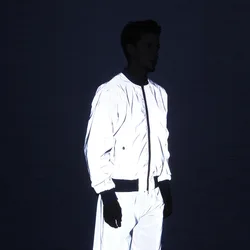 Chaquetas Reflectantes para Hombre, Primavera Y Otoño, Todo Vuelo Reflectante Viento Hip-Hop Viento 3 M. Chaquetas Reflectantes para Hombre, Primavera Y Otoño, Todo Vuelo Reflectante Viento Hip-Hop Viento 3 M.