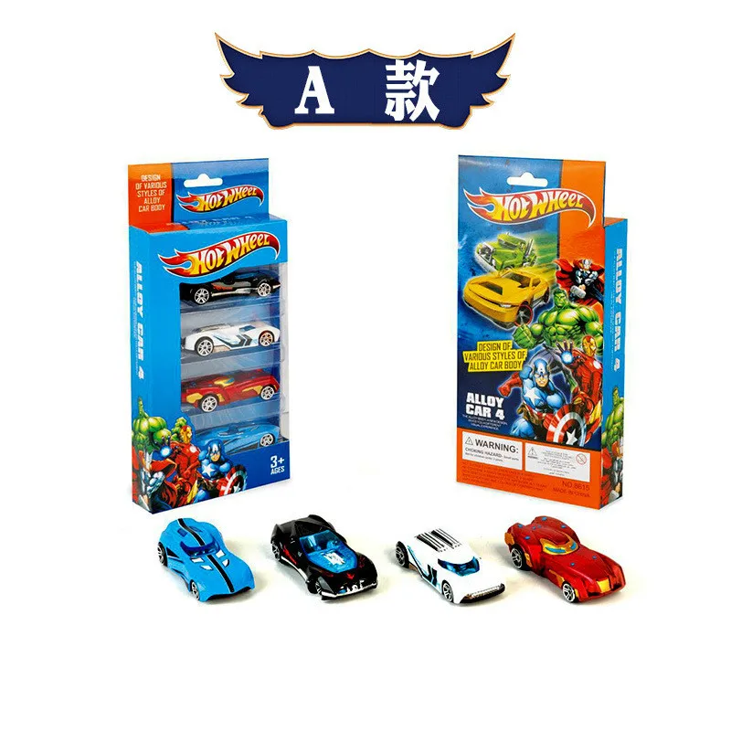Goede Nieuw Patroon 4 Stuks 1 64 Hot Wielen Mini Racing Model Speelgoed Kinderspeelgoed Legering Sliding Pocket Trolley