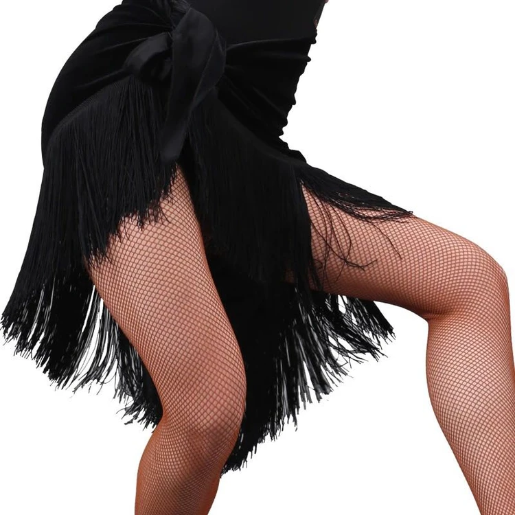 Женская юбка с кисточками для латинских танцев, 3 цвета, юбка для взрослых женщин, юбка для занятий танцами, юбка с бахромой для латинских танцев, бальный костюм