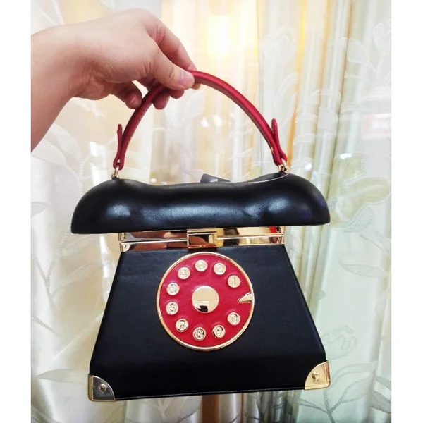 Новая модная винтажная стильная сумочка для телефона из искусственной кожи красного и черного цвета, женская вечерняя сумочка, повседневная сумка-тоут, кошелек, женские сумки, клатчи, сумка Z072 - Цвет: black