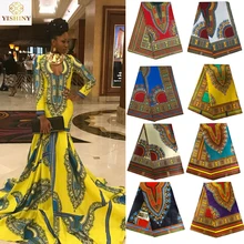 Нигерия Дашики воск африканская батиковая набивка ткани Анкары Африканский батик платье материал чистый хлопок 6 ярдов