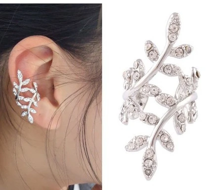 2017 Fashion Wedding Jewelry Gold Plated Flower Earrings Ear Cuff 2017 Fashion Wedding Jewelry Gold Plated Flower Earrings Ear Cuff Clip Hot